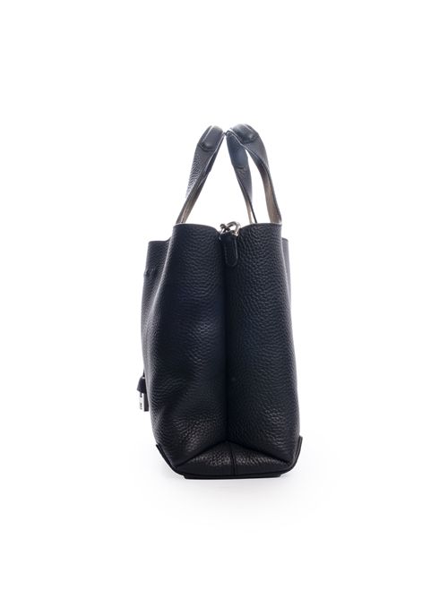 Shopping bag in pelle con logo nero HOGAN | KBW01RA0200 TH1B999